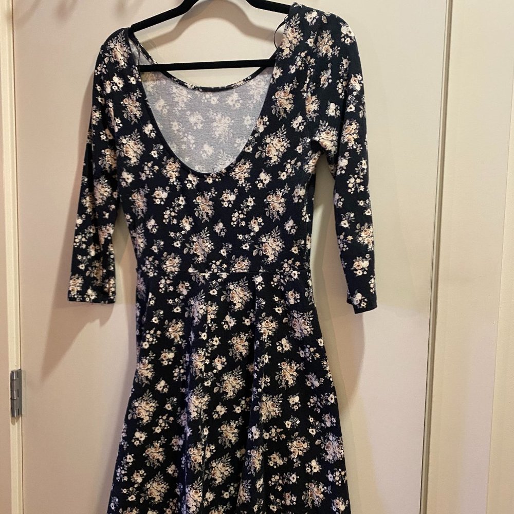 Forever 21 Printed Scoop Back Skater Dress